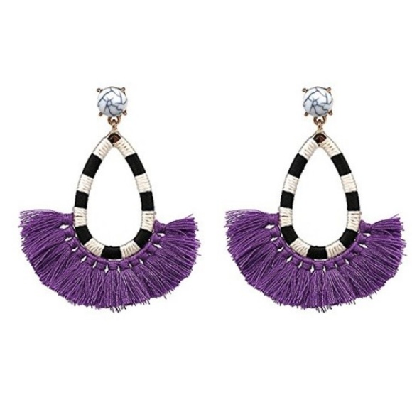 Bohemian Tassel Earrings | Several Colors - Picture 4 of 7